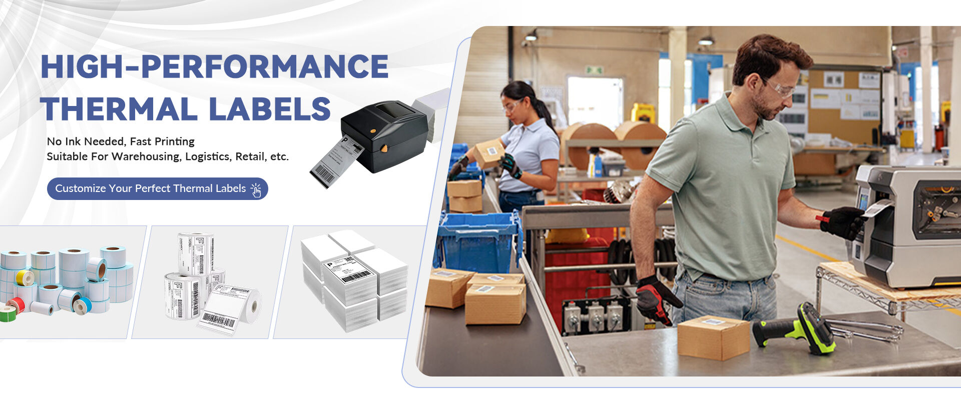 High-performance thermal labels – manufacturer banner